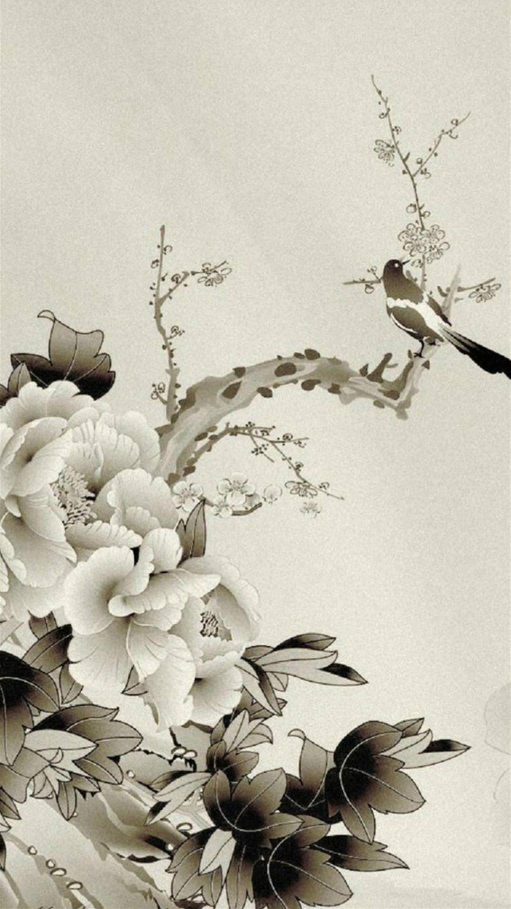 中国风花卉插画