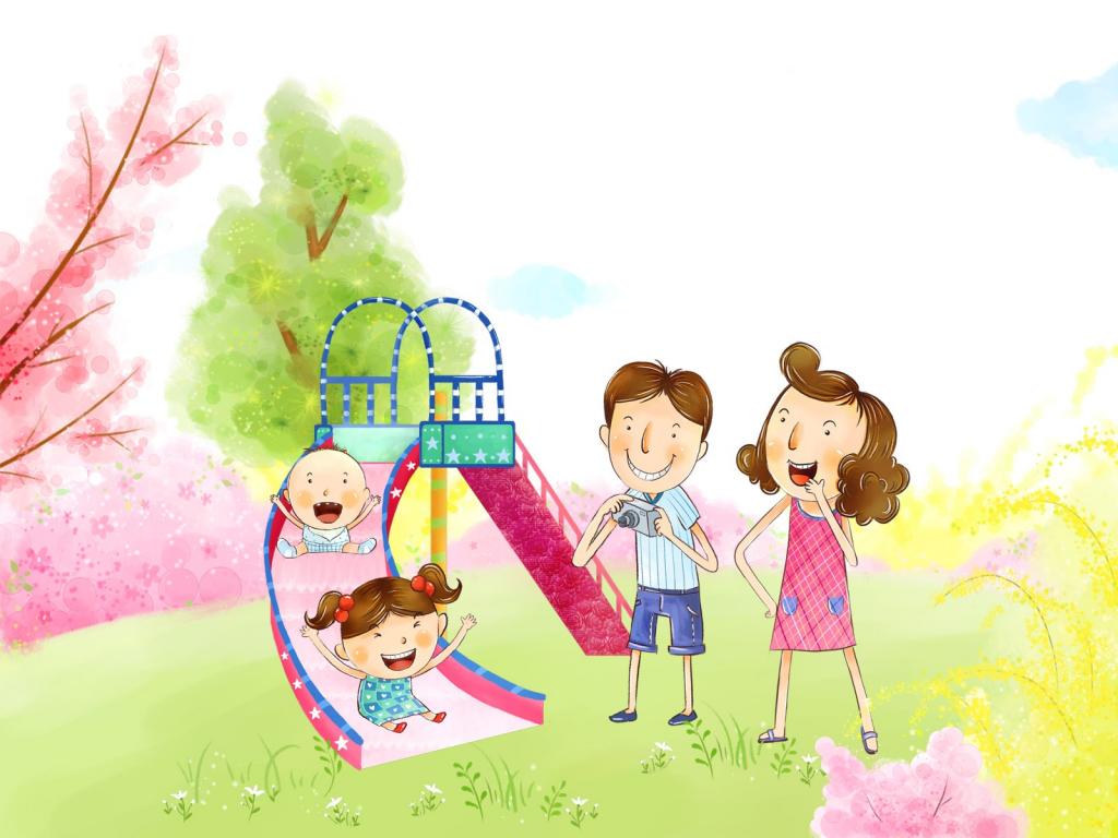 幸福家庭卡通图片