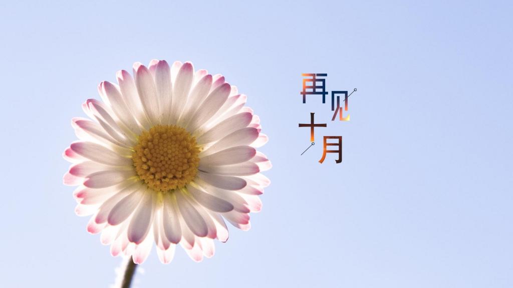 告别十月小清新唯美配图