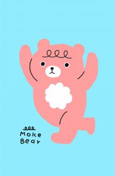 纯色背景手绘卡通壁纸-5