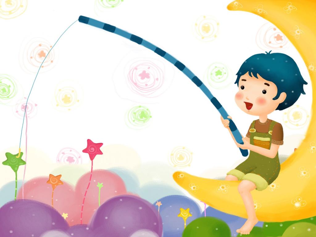 小女孩的卡通梦幻童年