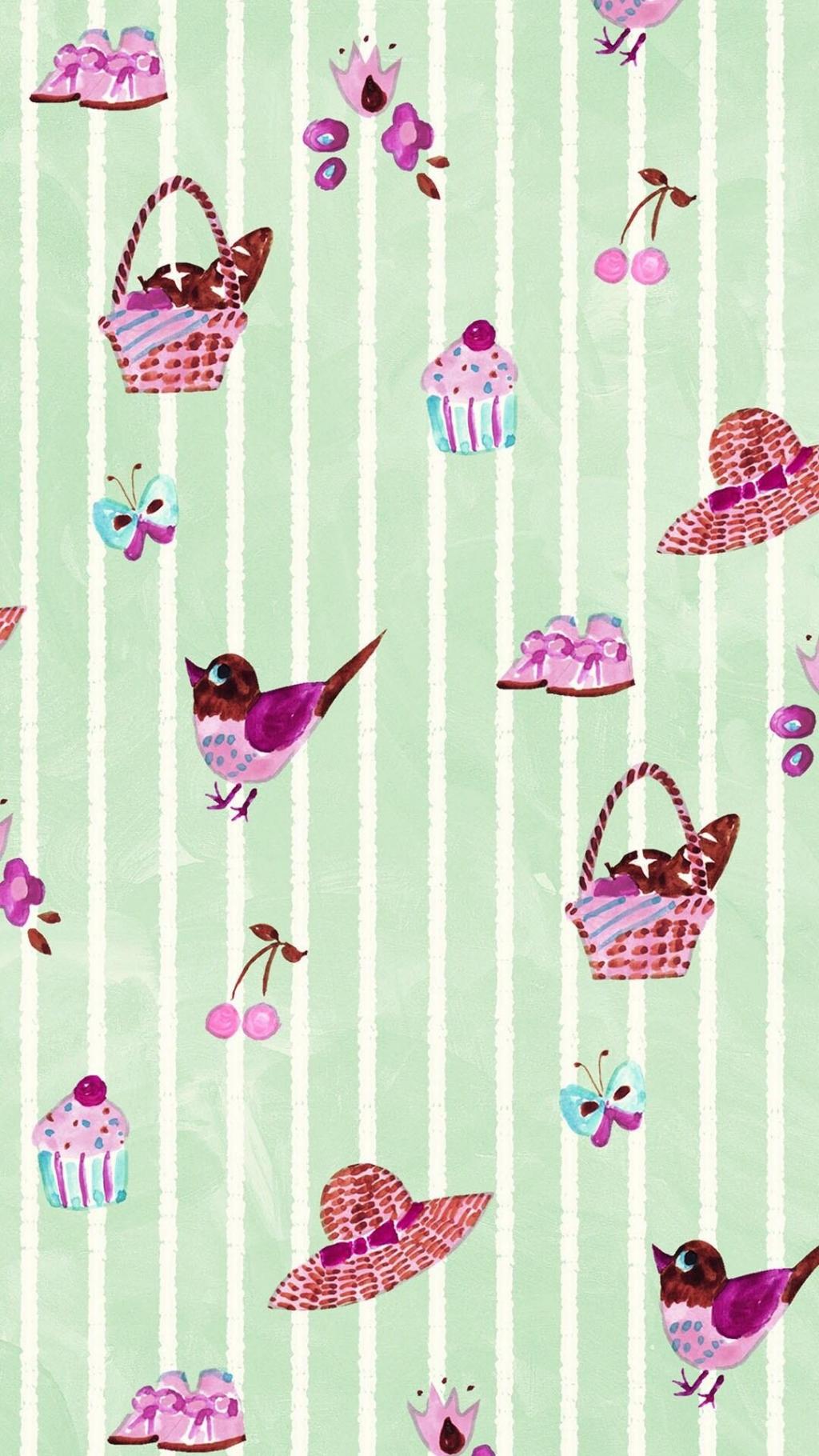 可爱卡通小图案平铺