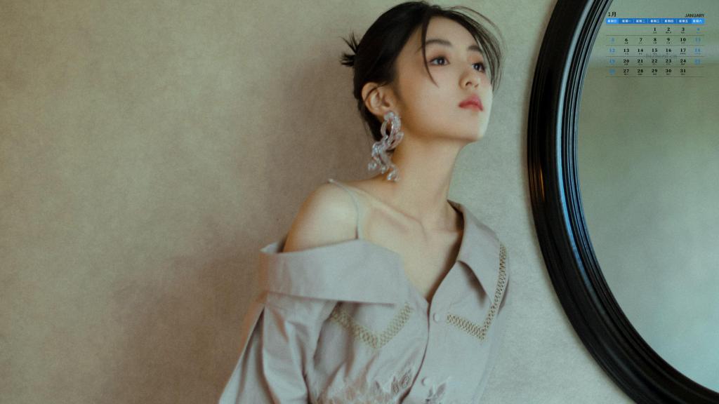 2020年1月张子枫清新甜美写真日历