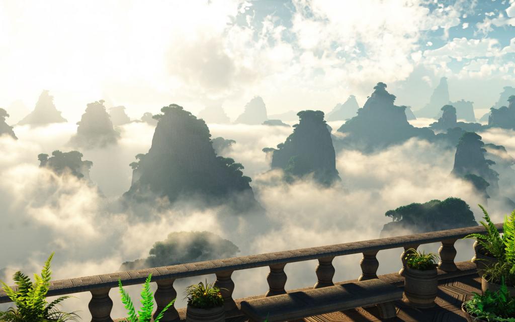 Digital三维夜晚城堡唯美风景