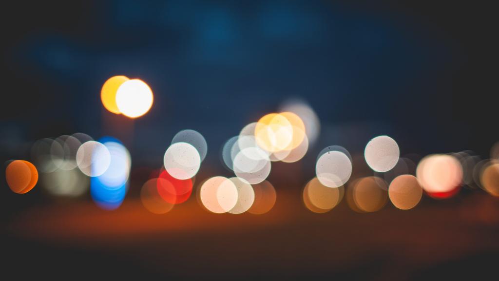 唯美夜晚灯光散景