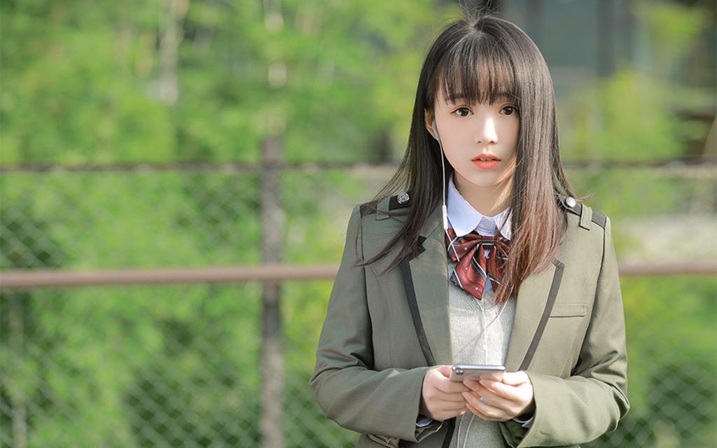 清纯萌妹jk制服校园养眼可爱写真