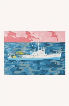 唯美白底建筑插画-7