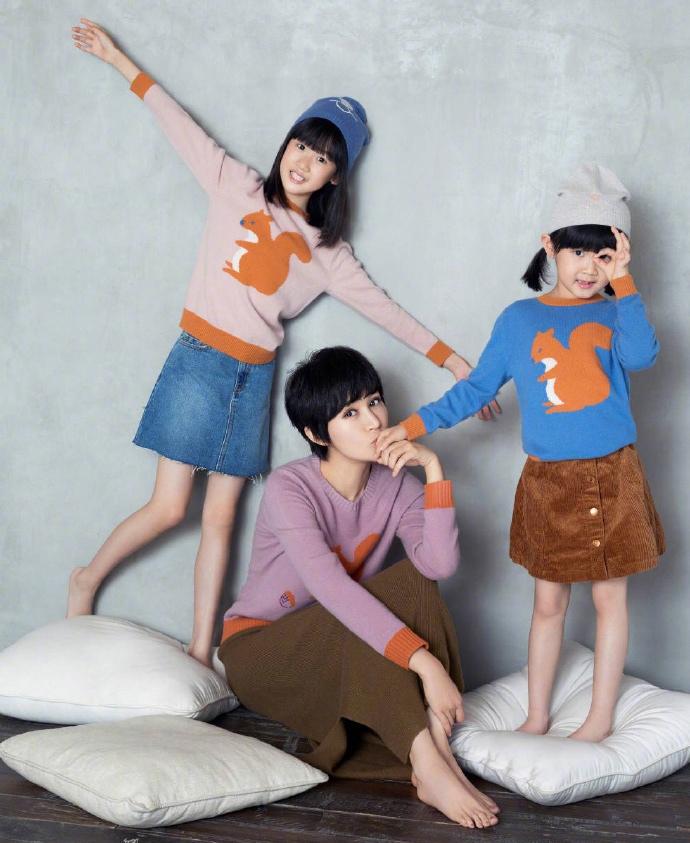 鲍蕾贝儿小叶子时尚亲子写真