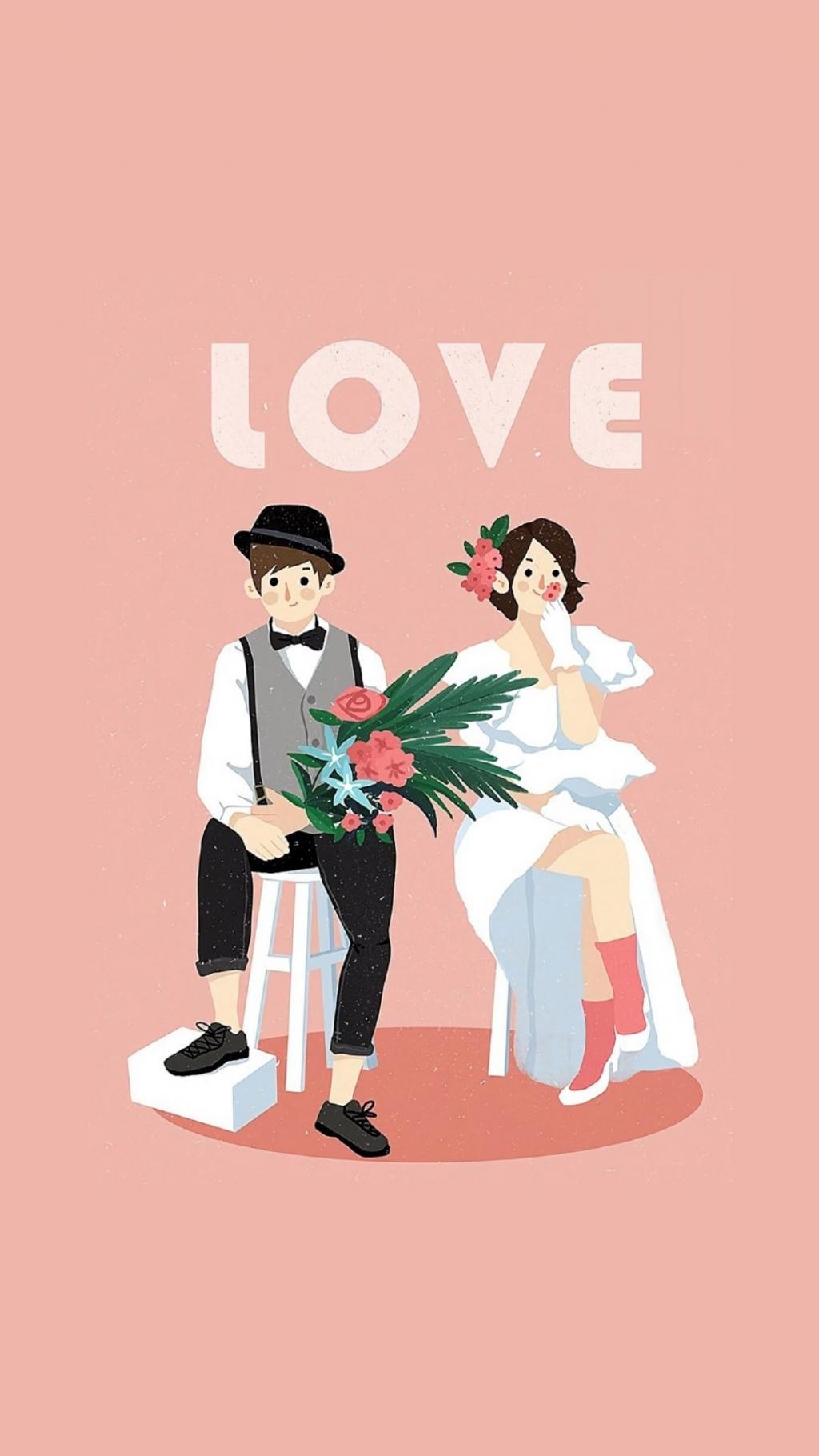 七夕浪漫情人节卡通